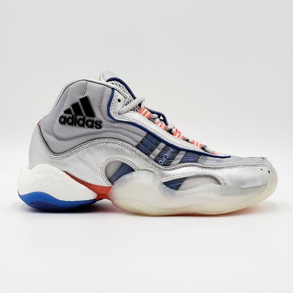 Adidas Men's 98 x Crazy BYW Basketball Shoes Silver Metallic EF5537 Size 6.5 - Picture 6 of 10